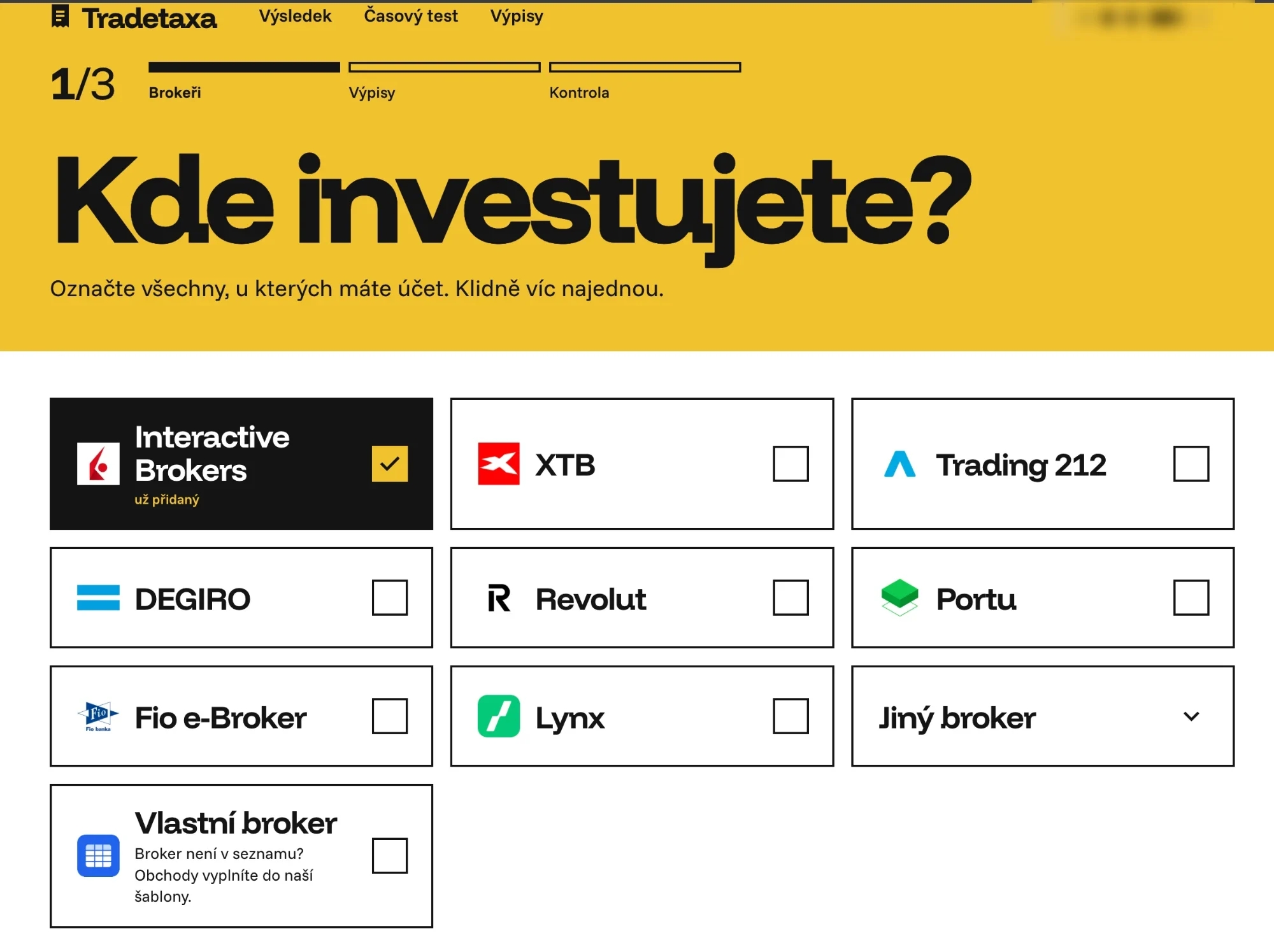 TradeTaxa – výběr brokerů pro daňové přiznání